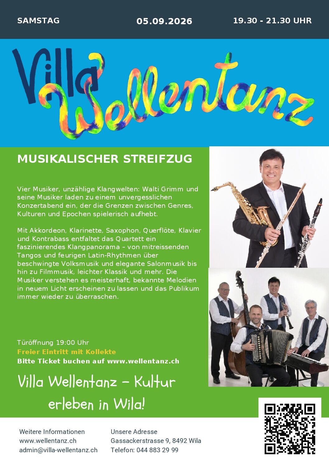 Walter Grimm & Freunde – Musikalischer Streifzug durch Länder, Stile und Zeiten